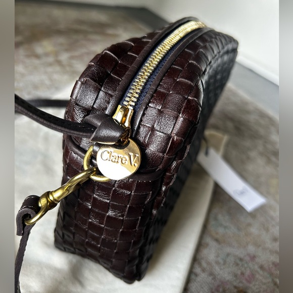 Clare V Midi Sac in Kalmata with adjustable woven CIAO strap in chocolate. NWT - Picture 6 of 13